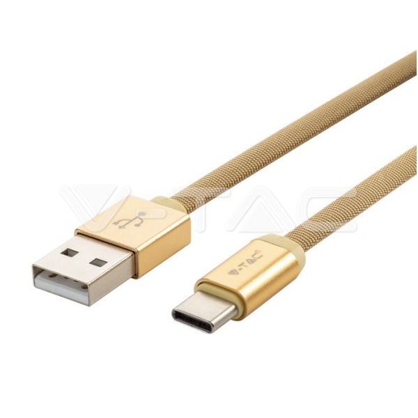 Cablu Tip C Usb 1 Metru Auriu Ruby Series Cod 8499 060721-11